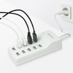 5V DC 10A USB power adapter with 10 ports