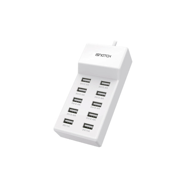 5V DC 10A USB power adapter with 10 ports