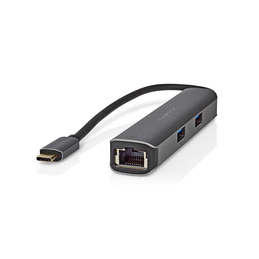 Multiport USB C Hub LAN HDMI and USB A