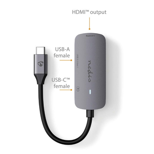 Multiport USB C Hub HDMI USB A and fast charging