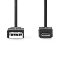USB 2.0 cable plug A - micro B plug 1 mt