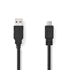 USB 2.0 cable plug A - micro B plug 1 mt