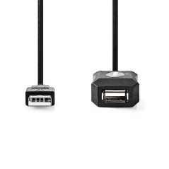 USB 2.0 cable plug A - socket A 5 mt amplified