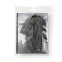 Gray 250x20mm velcro cable ties