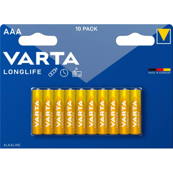 AAA Varta Longlife 1.5v AA battery 10pcs 04103 101 461