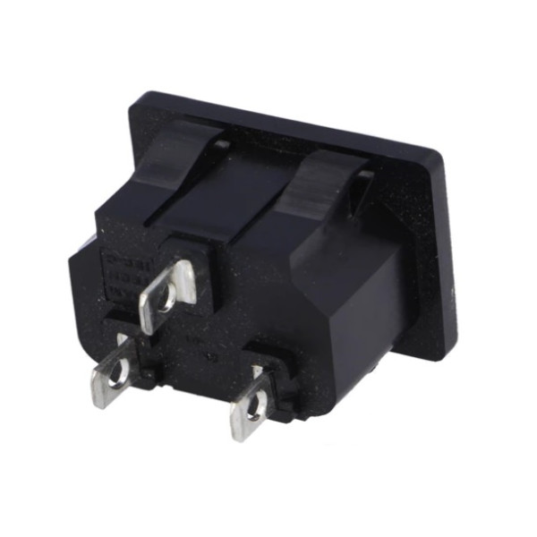 VDE C14 plug for panel mounting