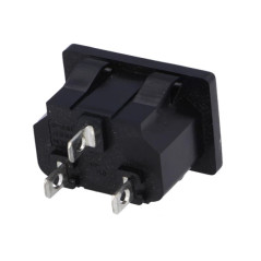 VDE C14 plug for panel mounting