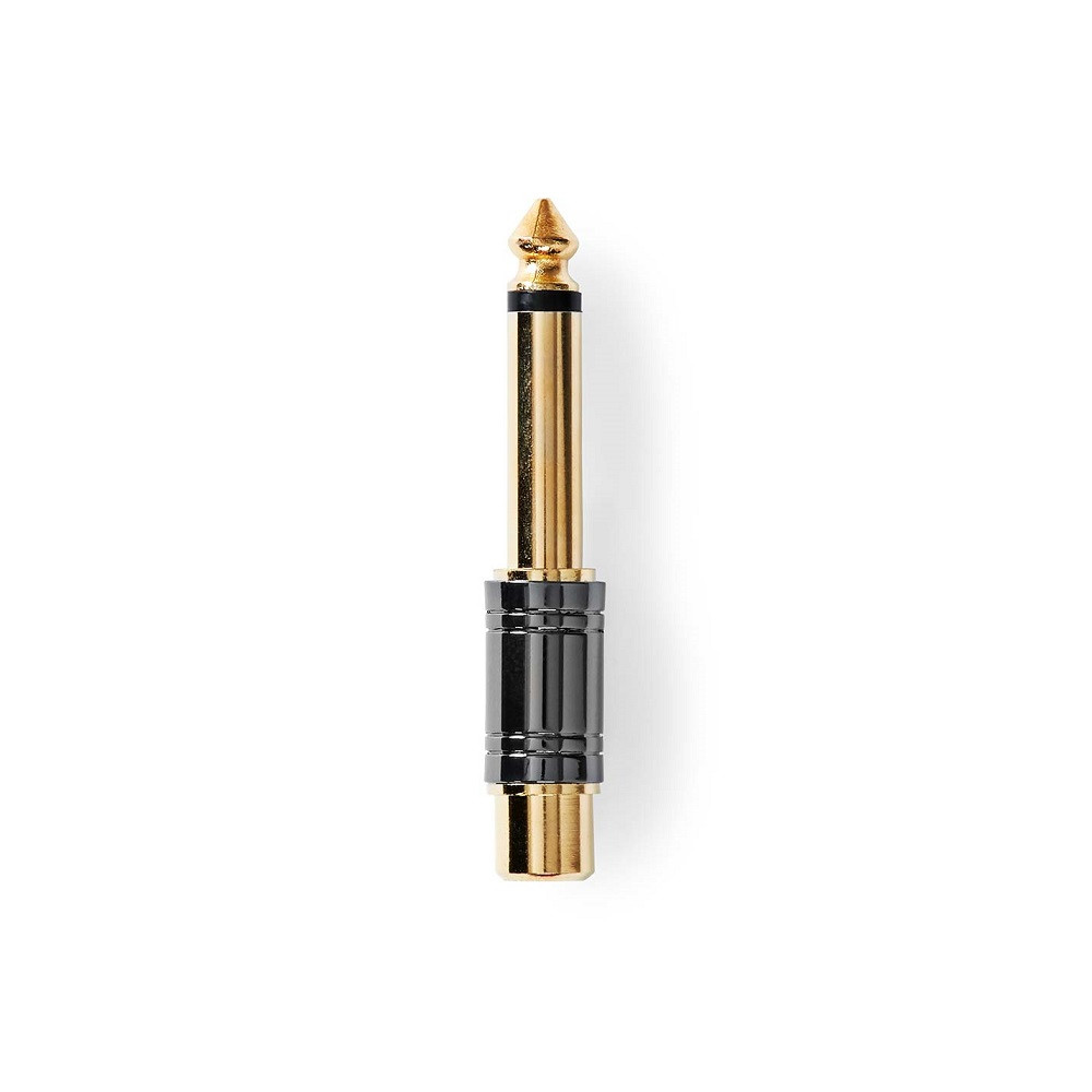 Jack adapter plug 6.3mm mono RCA socket golden