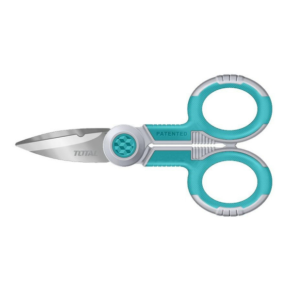 Electrician's scissors with straight blades 145mm