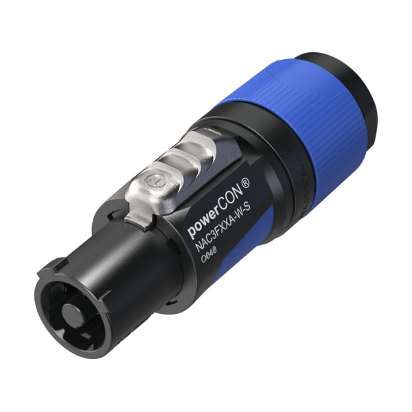 Neutrik blue 20A powercon plug NAC3FXXA-W-S