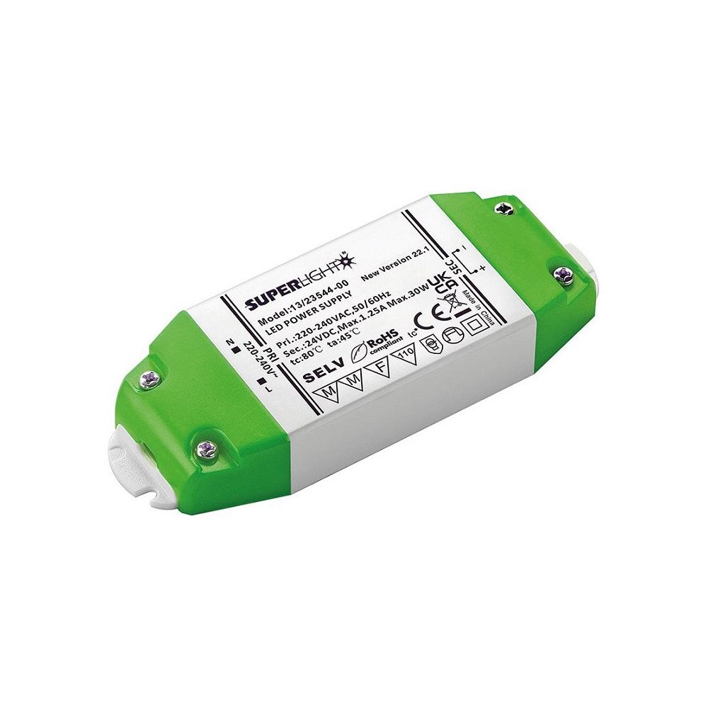 Alimentatore slim 12V DC 2.5A isolato con morsetti