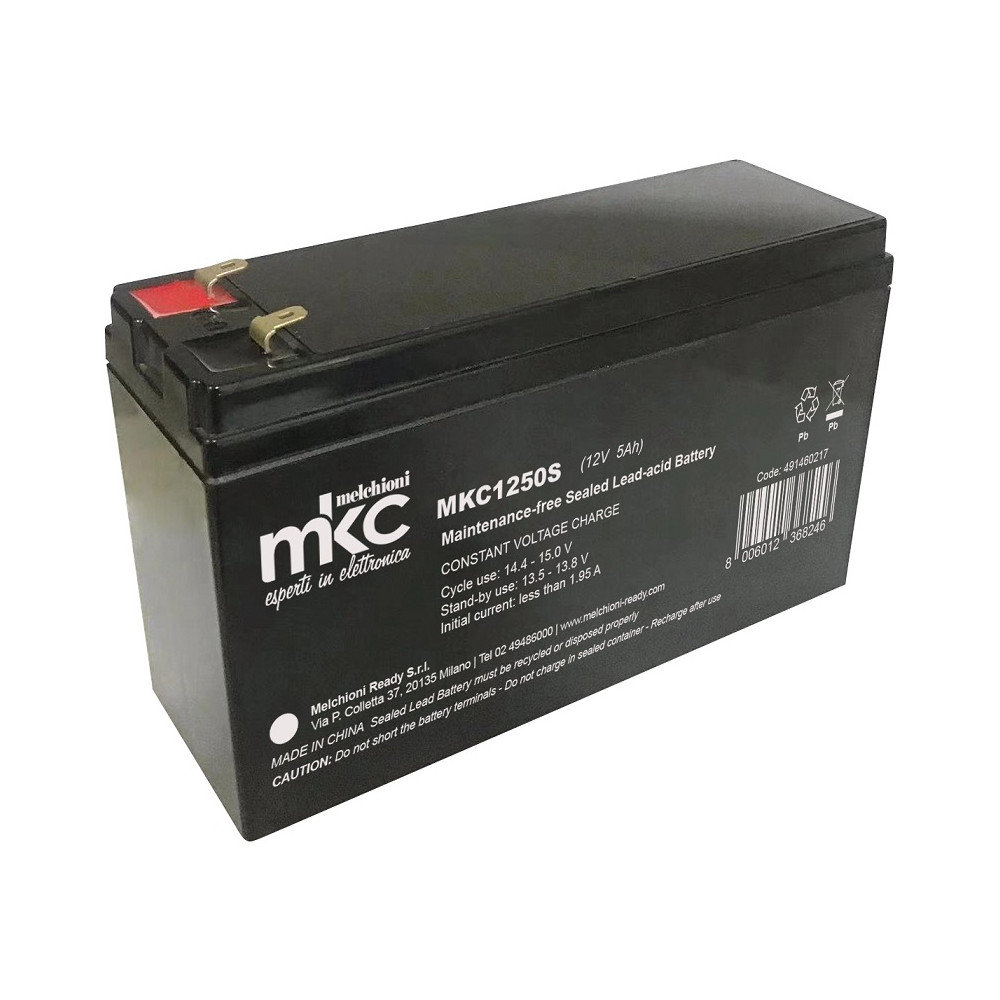 12V 5Ah slim lead Battery