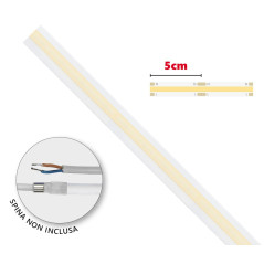 COB LED strip 220V natural white 5m kit IP65