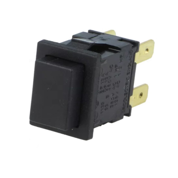 Stable black rectangular switch ON-OFF 16A