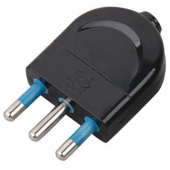 Black 10A mains plug