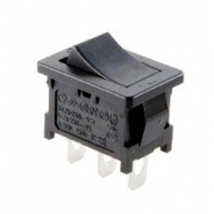 Deviatore bascula rettangolare nero 6A