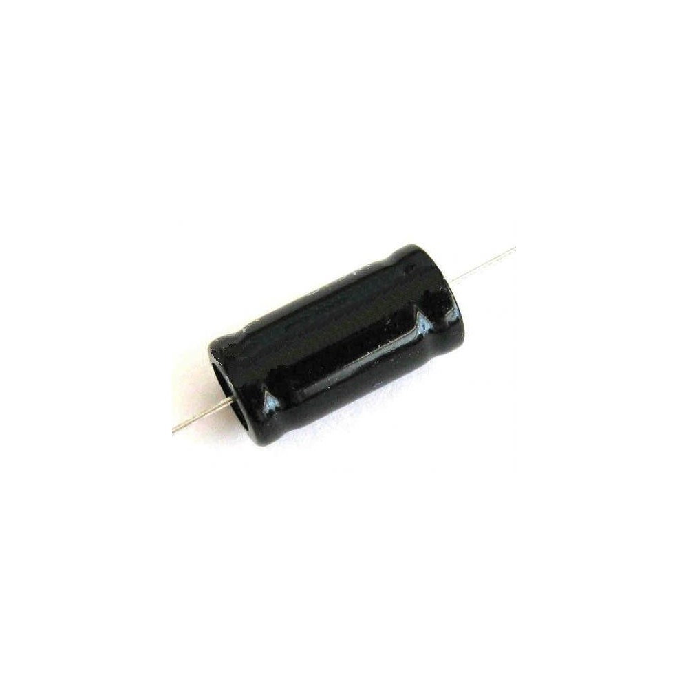 1uF 100V Axial electrolytic capacitor