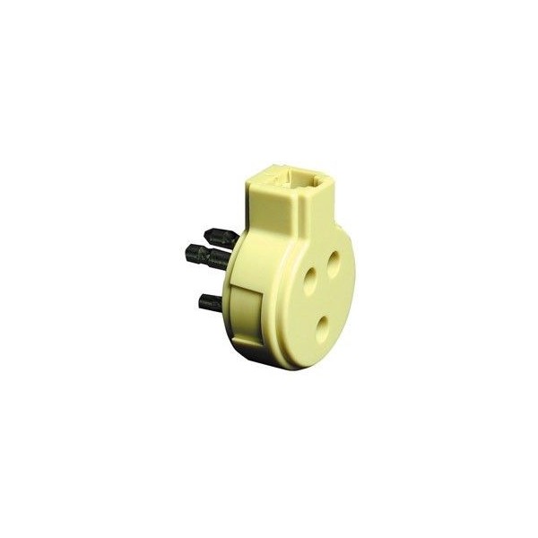 RJ11 three-pole pass-through telephone adapter