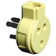 RJ11 three-pole pass-through telephone adapter