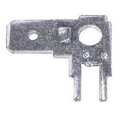 Faston maschio 6.3mm da circuito stampato angolato