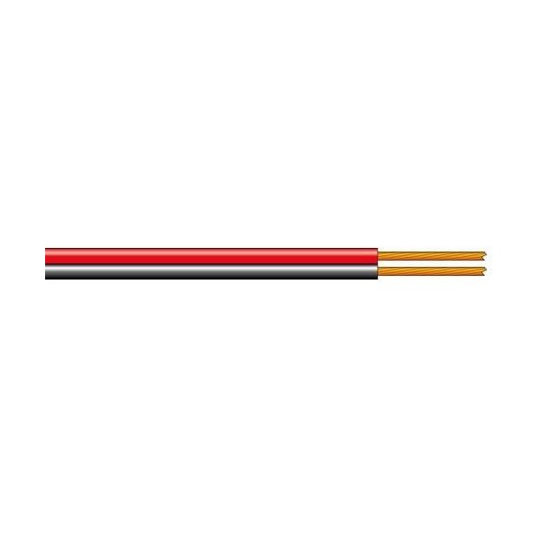 Red black flat cable 2x0.35mm
