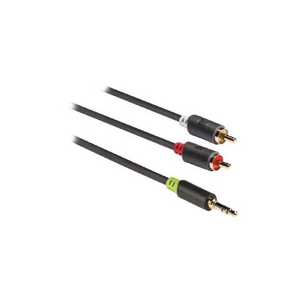 Cavo audio 1 JACK 3.5MM - 2 RCA M Dorato 3mt KONIG