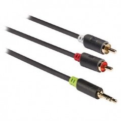 Cavo audio 1 JACK 3.5MM - 2 RCA M Dorato 3mt KONIG