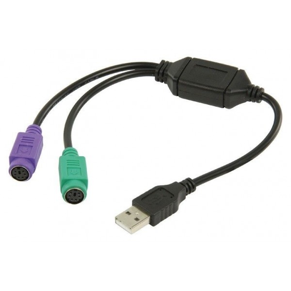Adattatore USB maschio 2 PS2 femmina
