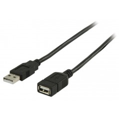 Cavo prolunga USB 2.0 spina A - presa A 2mt nero