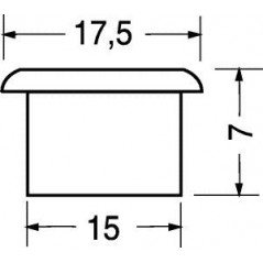 Cappuccio nero per manopola 22mm