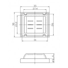 Calotta protezione IP45 35x30