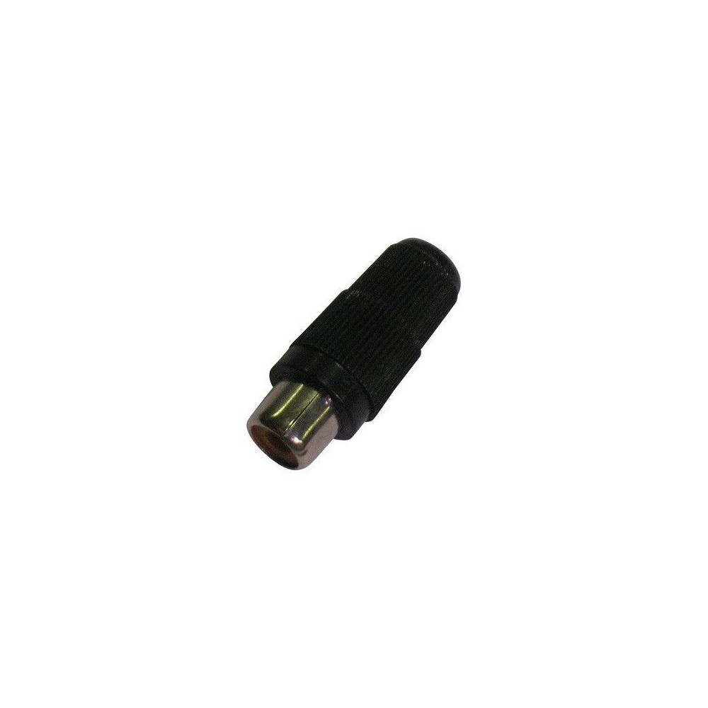 Black flying RCA socket without cable guide