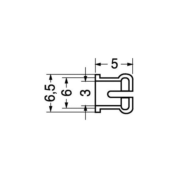 Led holder 3mm black plastic