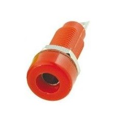 Boccola 4mm rossa da pannello