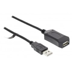 Cavo prolunga USB 2.0 Spina A - Presa A 10mt nero amplificato