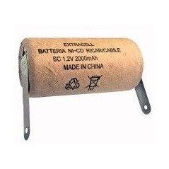 Batteria SUBC NiCd 1.2V 2A cartone con terminali
