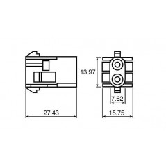 Connettore 2 poli femmina AMP MATE-N-LOK 1-480699