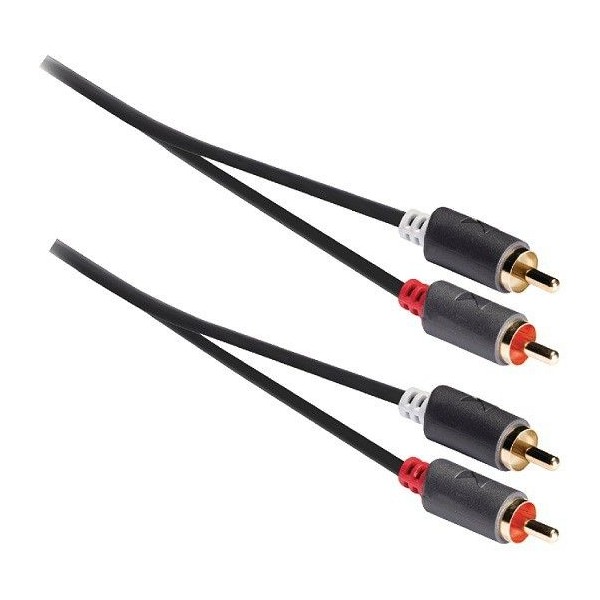 Cavo audio 2 RCA M - 2 RCA M Dorato 1mt KONIG