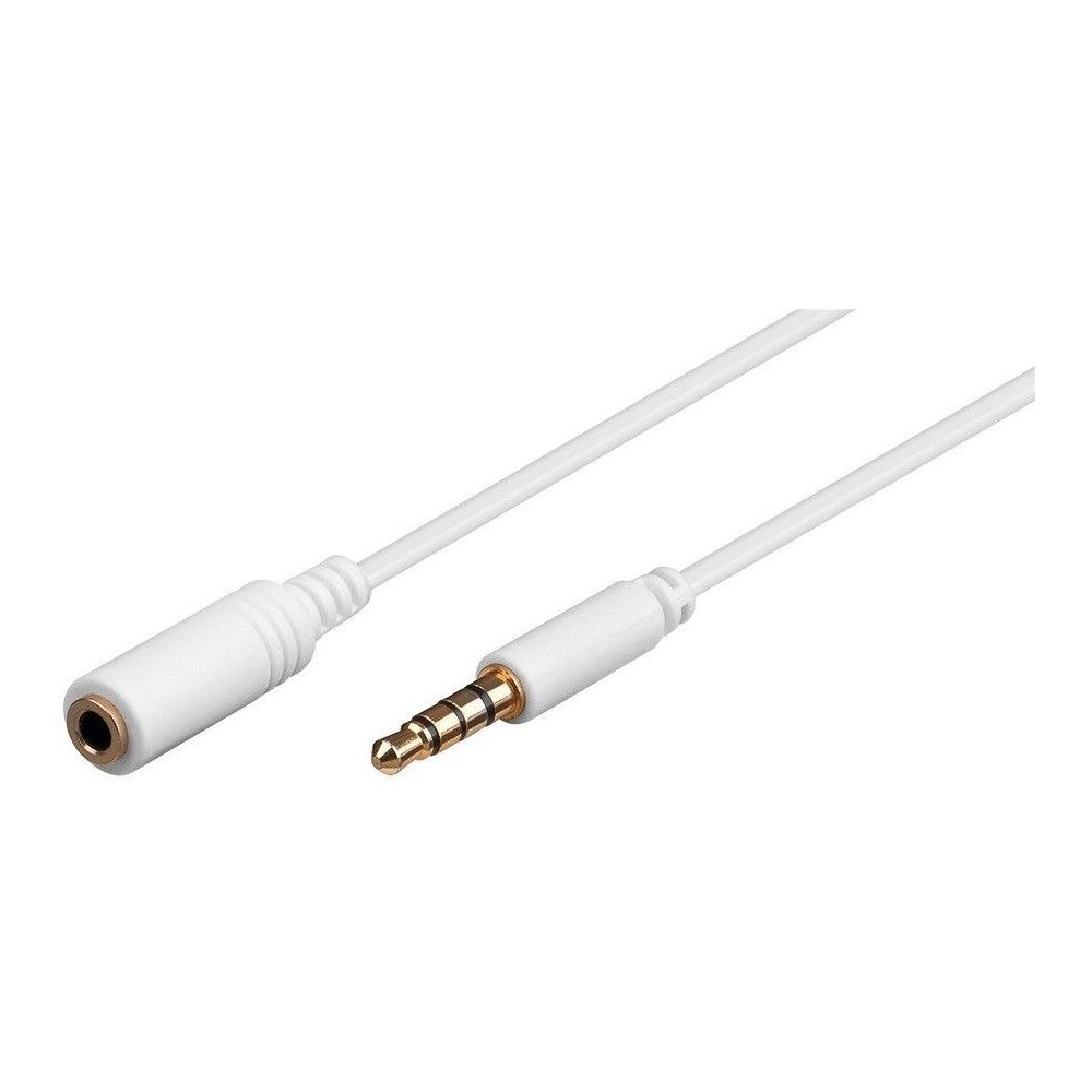 Extension cable 1 JACK 3.5mm - 1 JACK 3.5mm 4 poles 1.2mt
