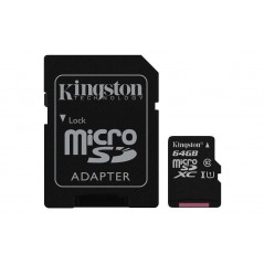 Micro SD HC kingston 64GB classe 10 con adattatore