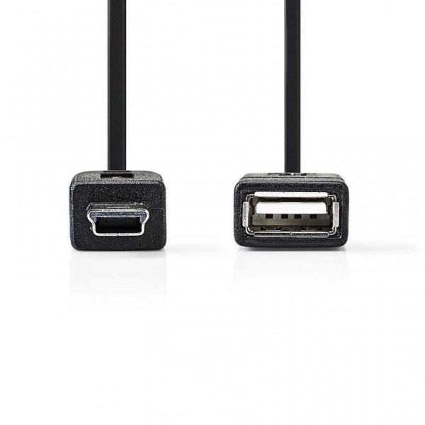 Cavetto USB 2.0 Presa A - Spina Mini B 5poli 20cm OTG