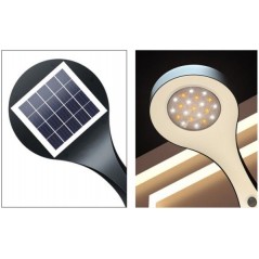 600lm natural light LED beacon with solar panel and battery