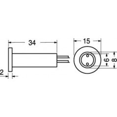 Contatto magnetico da incasso