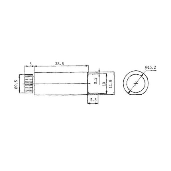 Vertical PCB 5x20 fuse holder