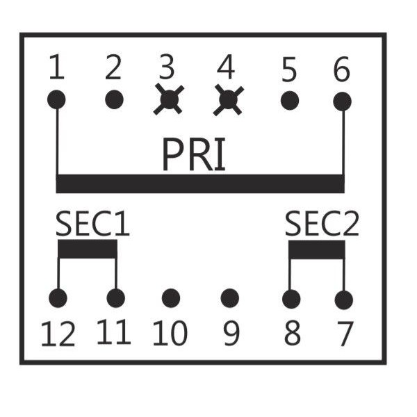 Trasformatore incapsulato 9+9V 10Va da circuito stampato
