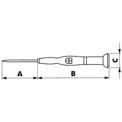 Cacciavite di precisione a croce PR 000 Wurth Zebra