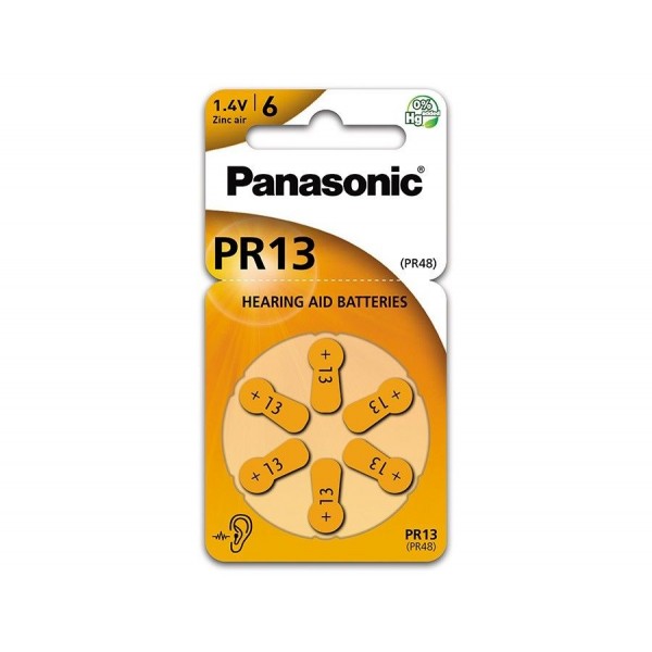 Confezione batterie PR13 Panasonic 6pz zinco aria