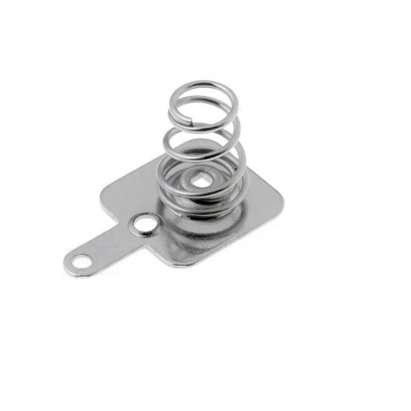 Spring contact for battery holder negative pole