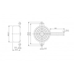 Buzzer piezoelettrico 3-20Vdc