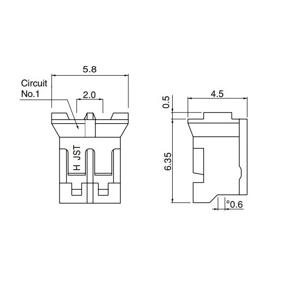 Connettore NXG-02 femmina 2 poli
